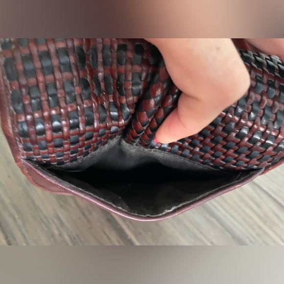 EUC, Brighton One World, Brown Woven Leather Crossbody - Picture 4 of 8